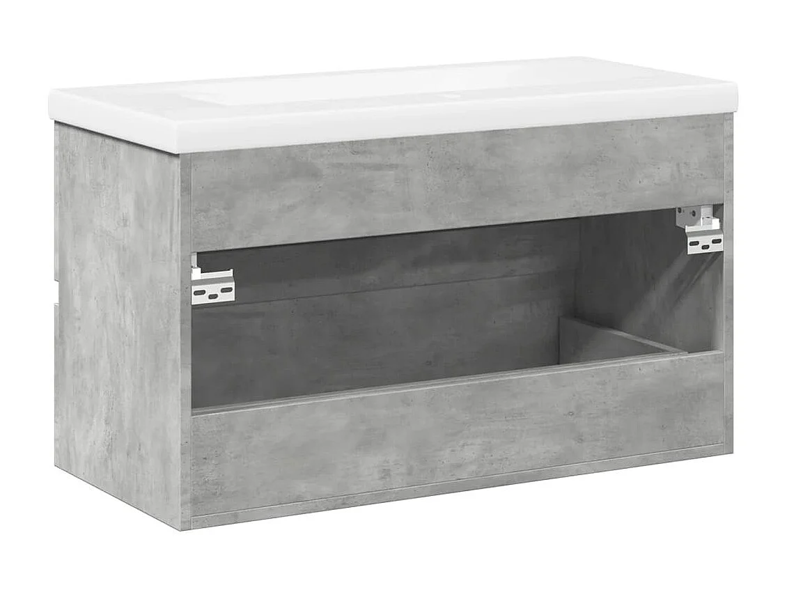 Ensemble de meubles de salle de bain 2 pcs gris béton