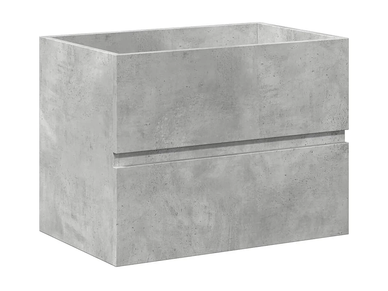 Ensemble de meubles de salle de bain 2 pcs gris béton