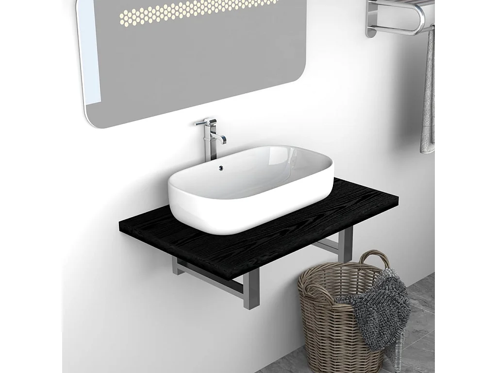 Meuble de salle de bain Noir 60x40x16,3 cm