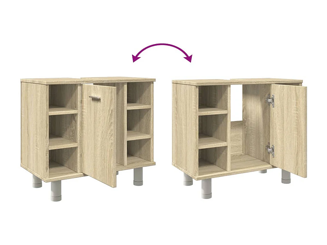 Armoire de salle de bain Chêne sonoma 60x32x53,5 cm Aggloméré