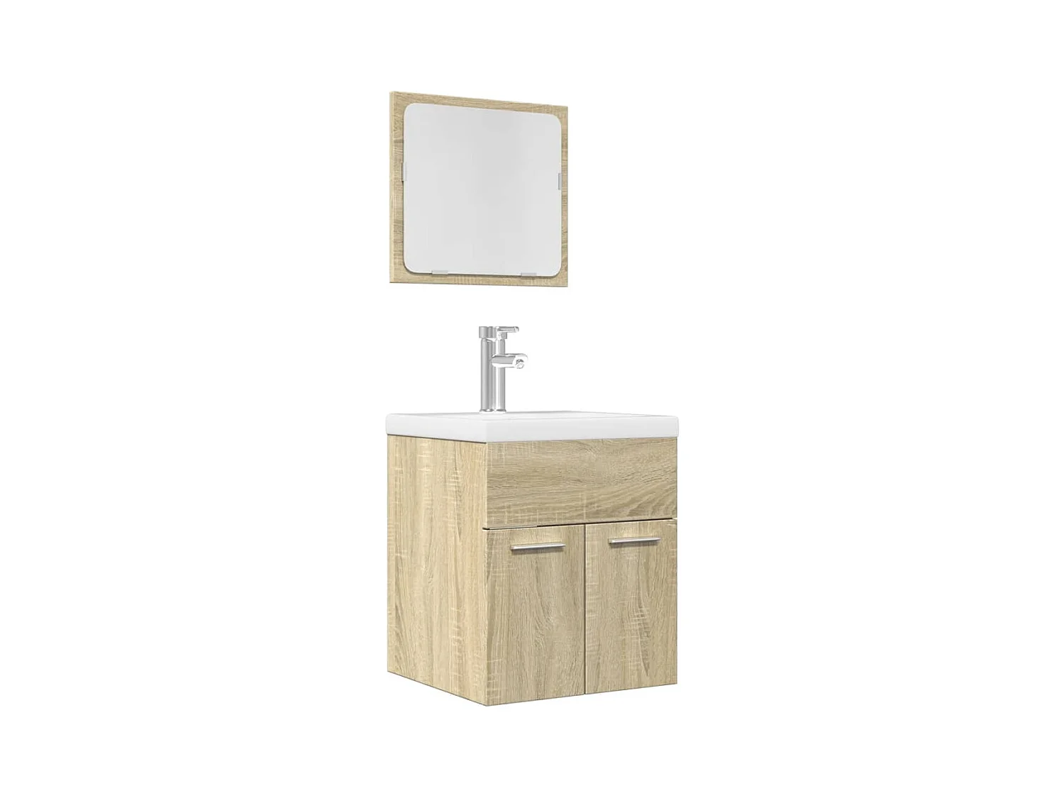 Ensemble de meubles de salle de bain 2 pcs chêne sonoma