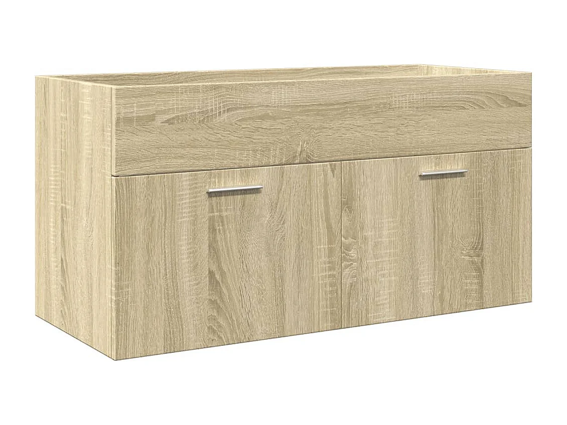 Conjunto de toucador de banheiro Sonoma Oak de 4 peças