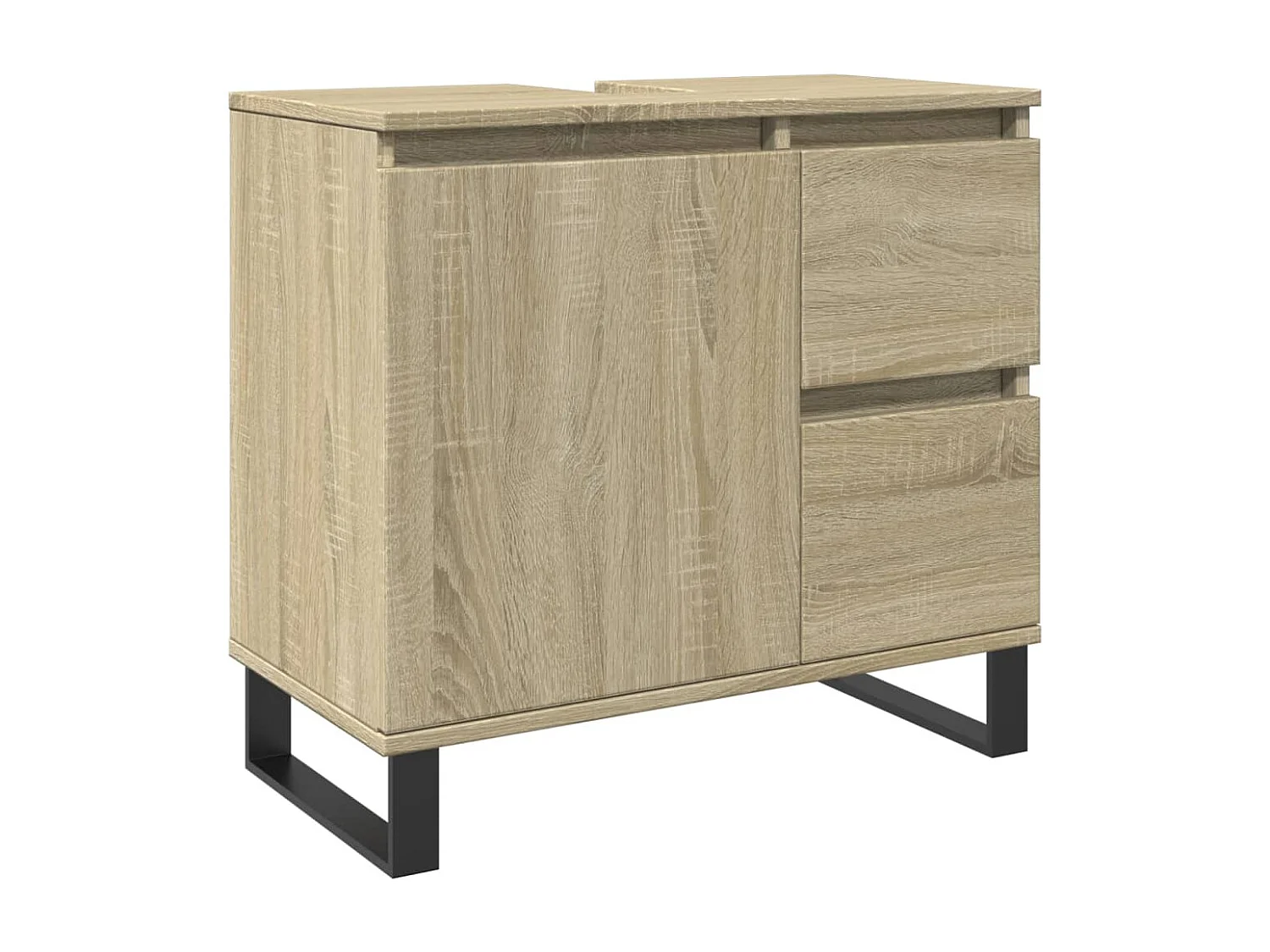 Armoire salle de bain chêne sonoma 65x33x60 cm