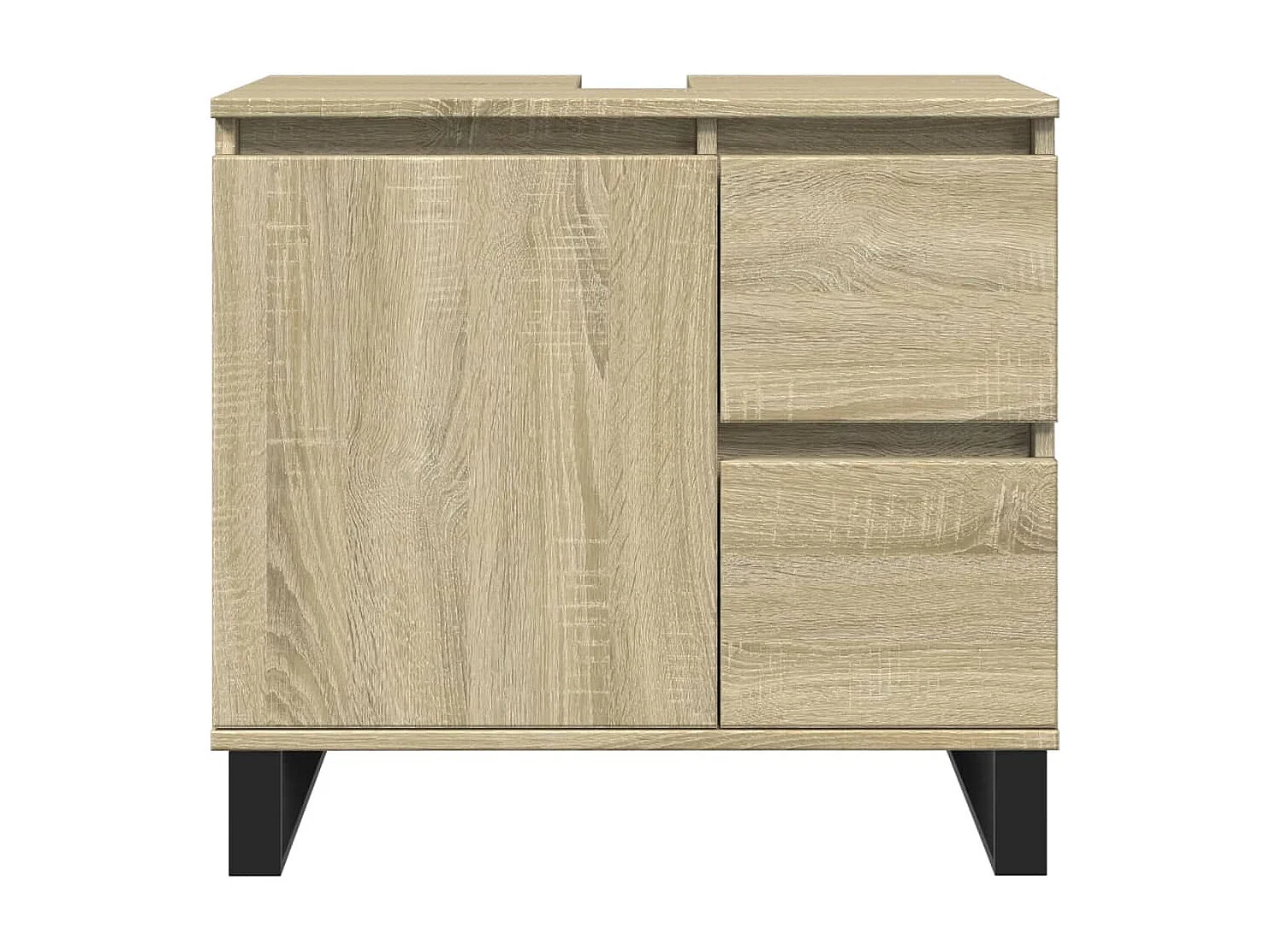 Armoire salle de bain chêne sonoma 65x33x60 cm