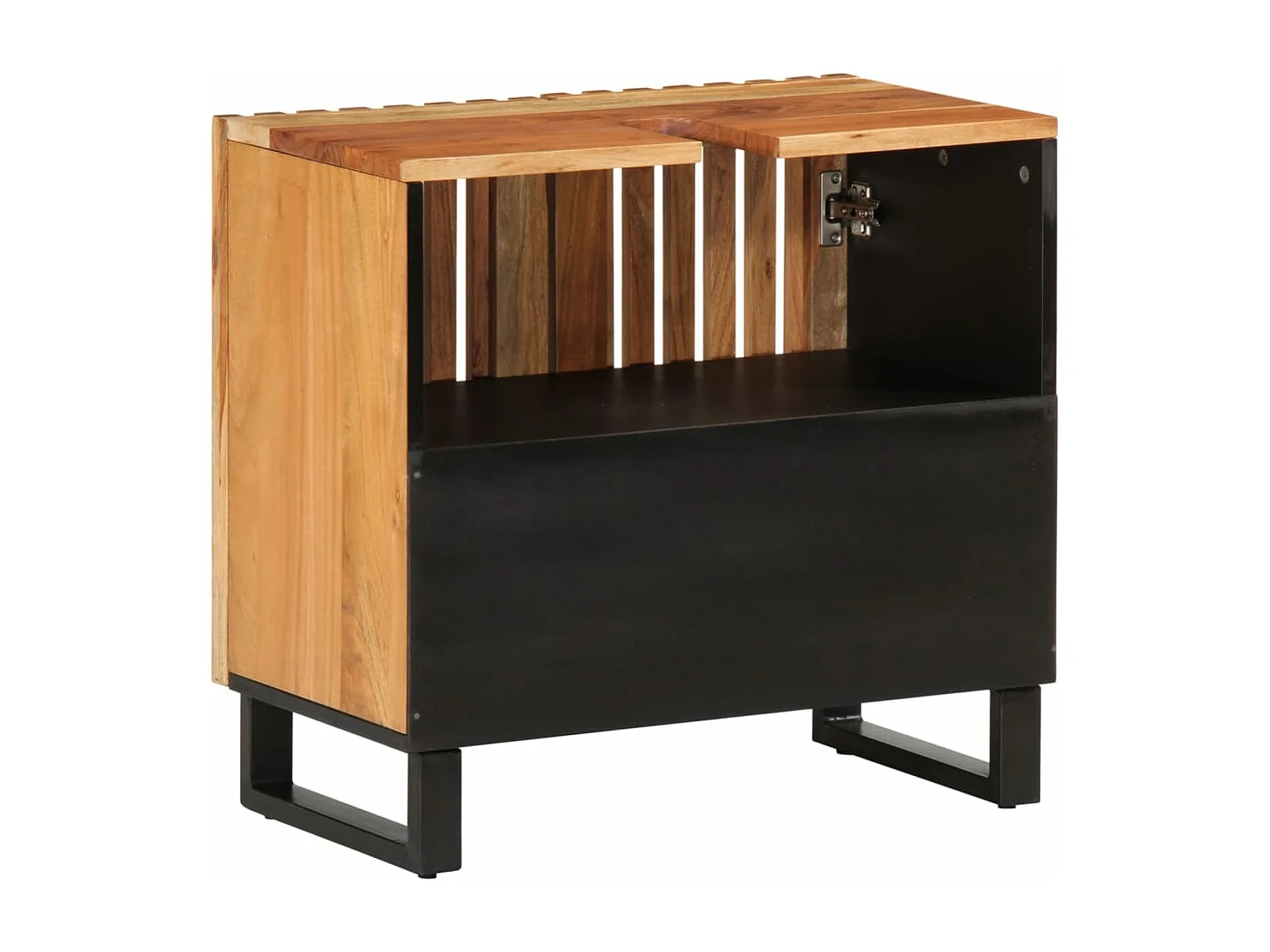 Badezimmer-Waschbeckenschrank 62x34x58cm aus massivem Akazienholz