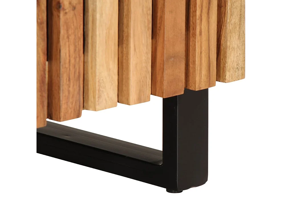 Badezimmer-Waschbeckenschrank 62x34x58cm aus massivem Akazienholz