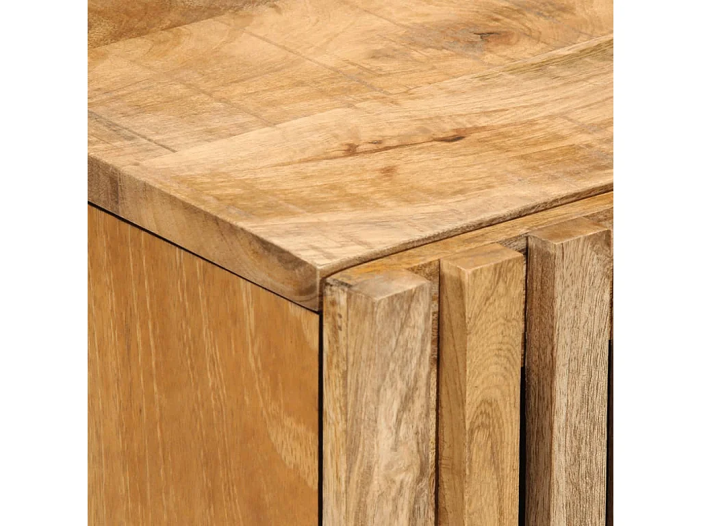 Badezimmerschrank 38x34x58 cm rohes massives Mangoholz