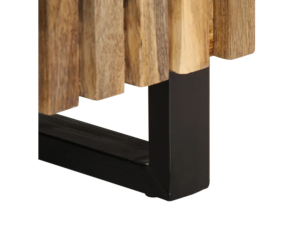 Badezimmerschrank 38x34x58 cm rohes massives Mangoholz