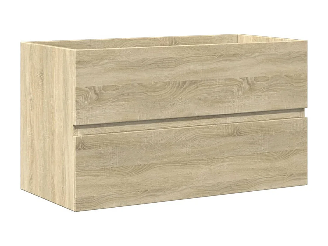 Set da bagno in rovere Sonoma da 3 pezzi