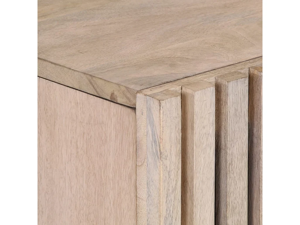 Badezimmermöbel-Set 2-teilig aus massivem Mangoholz