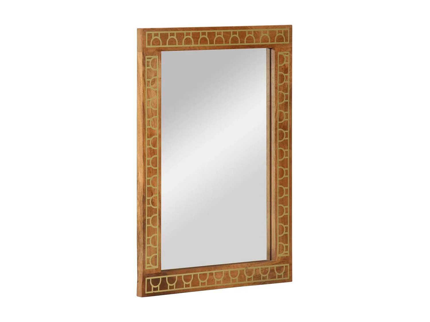 Set 2 mobili da bagno in legno massello di mango