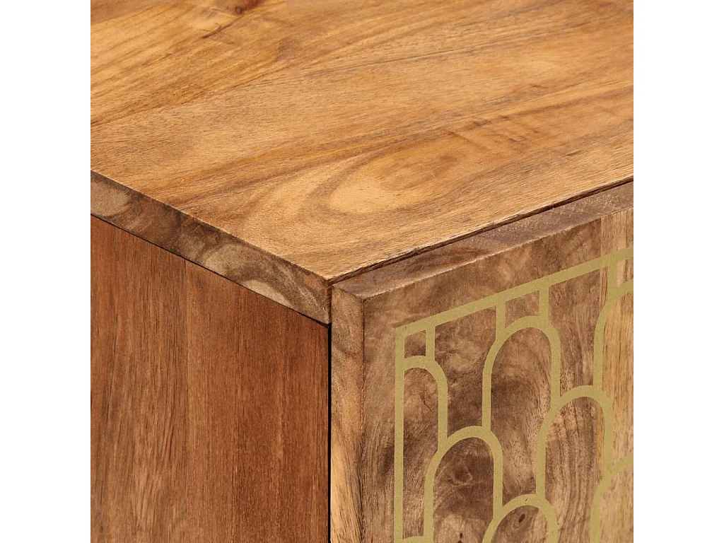 Set 2 mobili da bagno in legno massello di mango