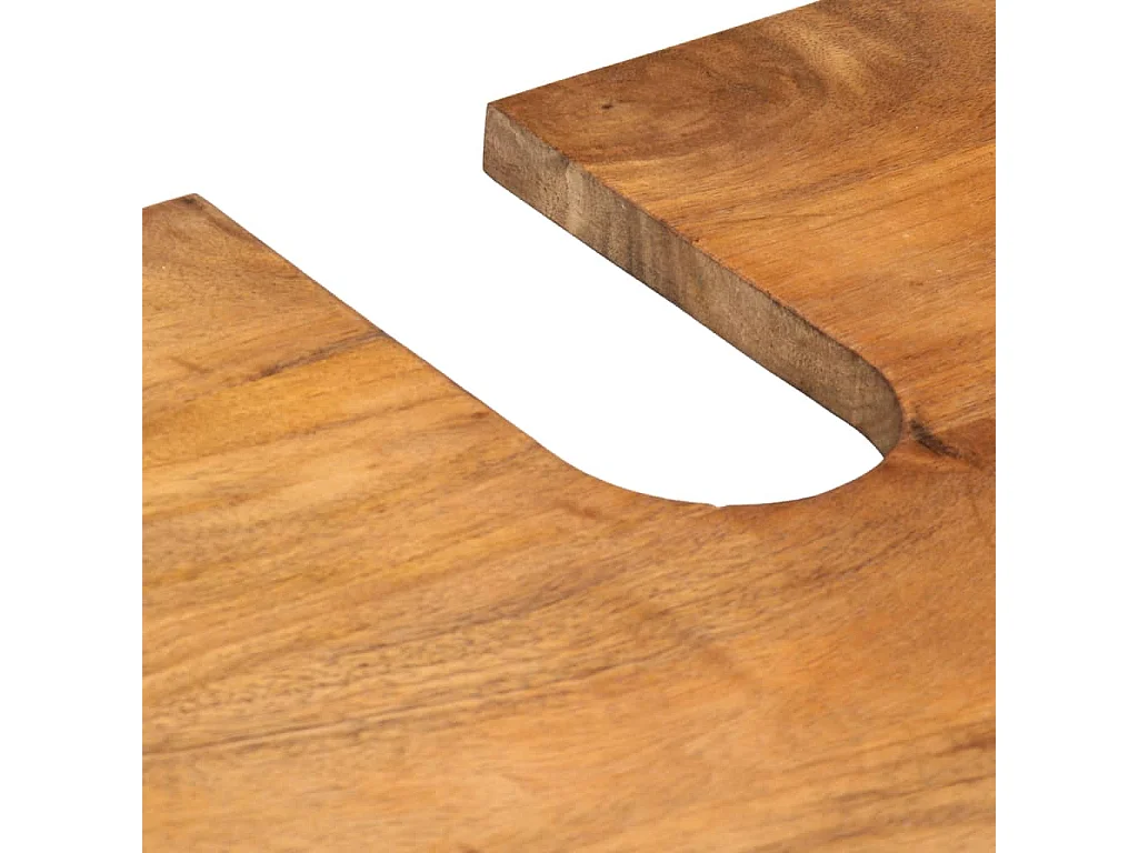 Set 2 mobili da bagno in legno massello di mango