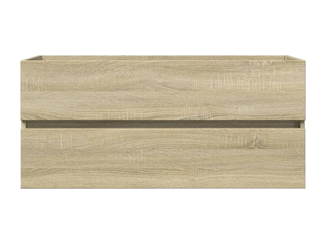 Set di mobili da bagno da 2 pezzi in ceramica e legno ingegnerizzato