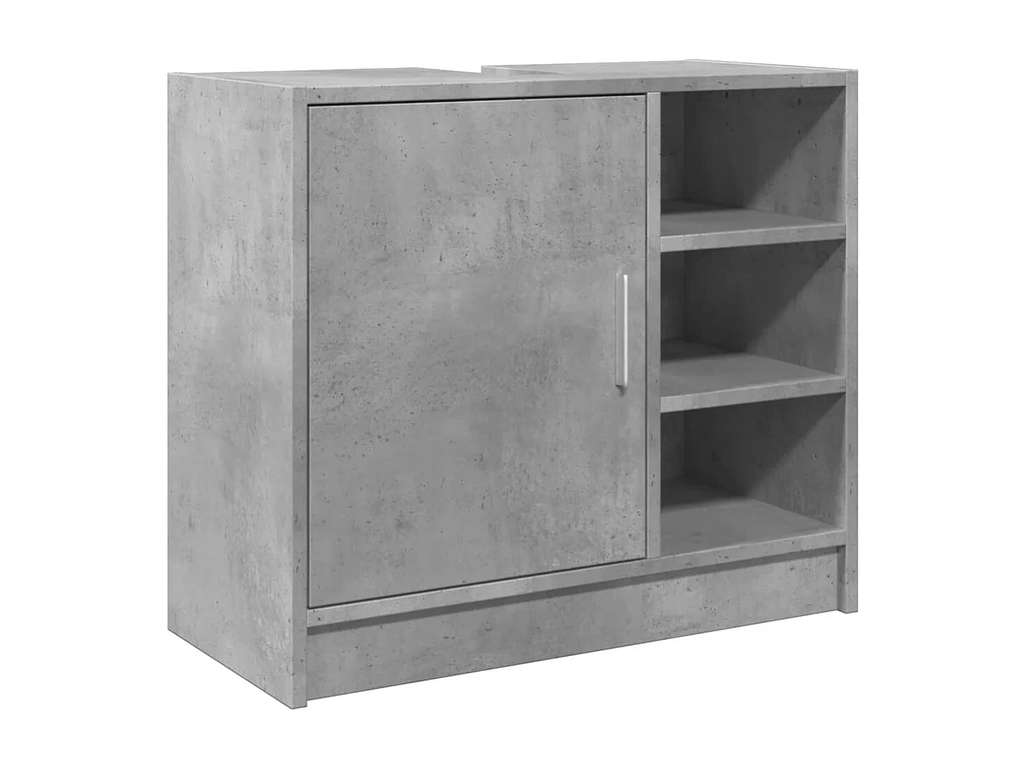 Armário de pia cinza concreto 63x29x55 cm madeira projetada