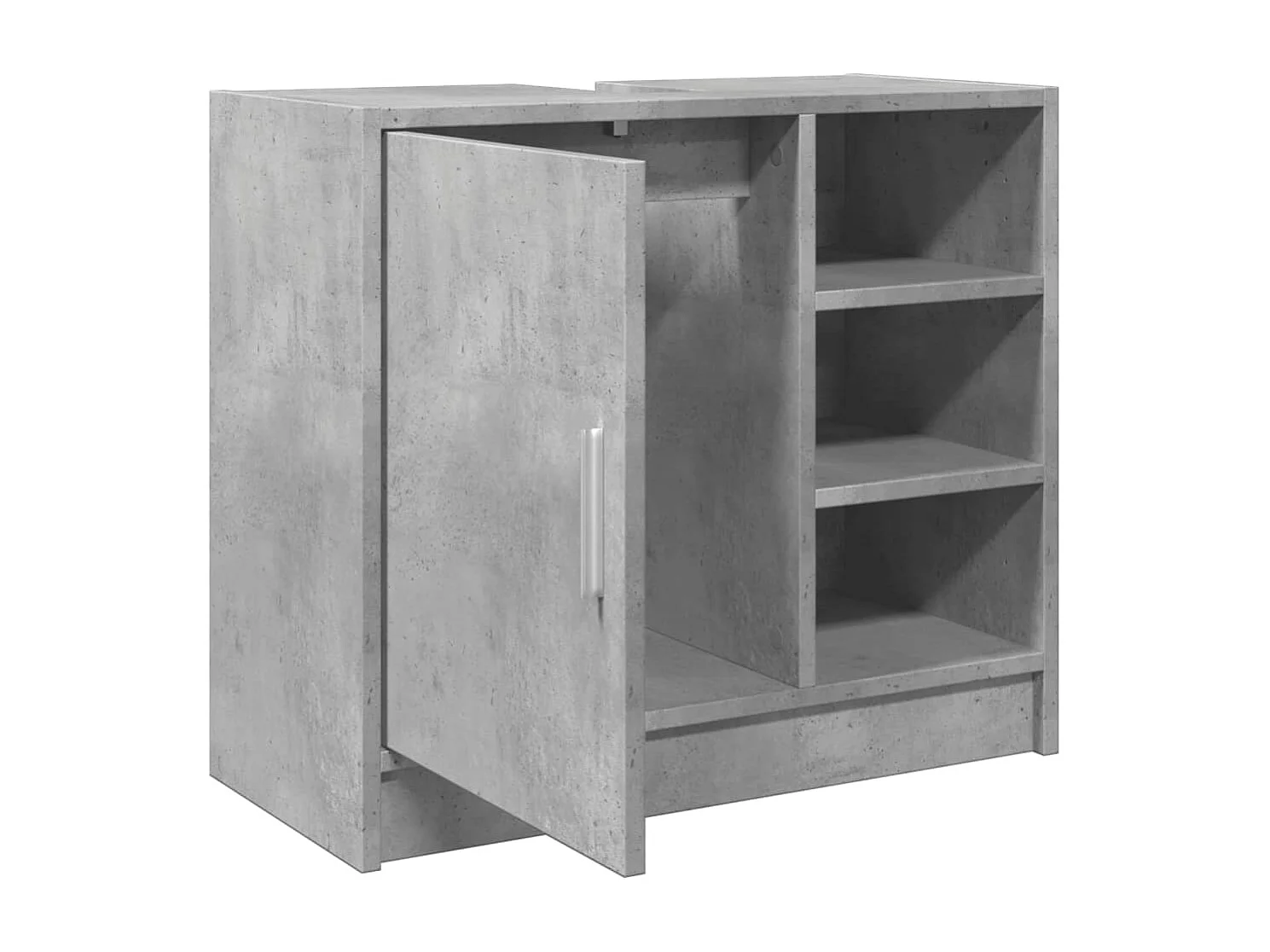 Armário de pia cinza concreto 63x29x55 cm madeira projetada