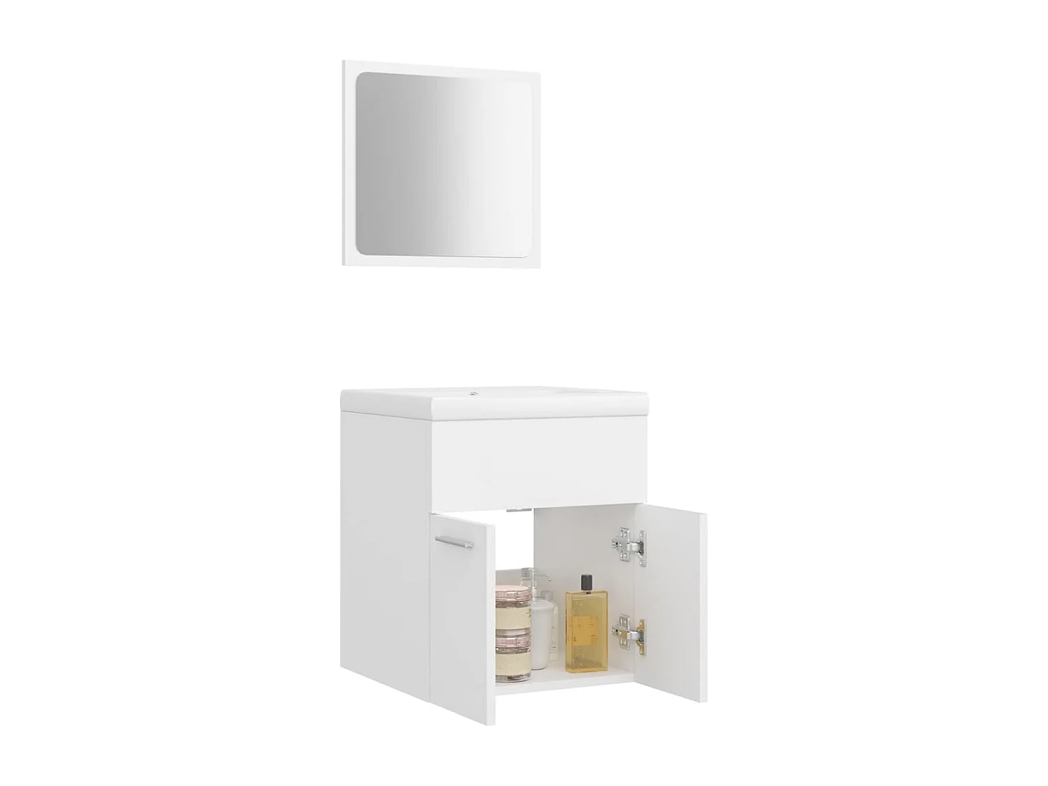 Ensemble de meubles de salle de bain Blanc Aggloméré