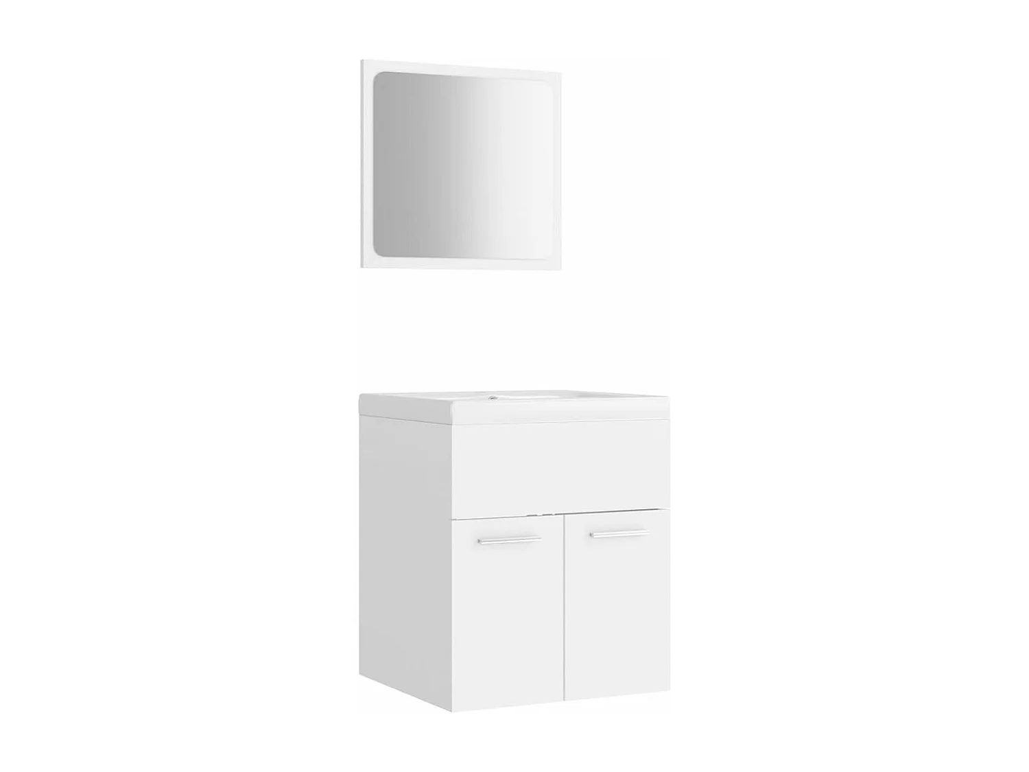 Ensemble de meubles de salle de bain Blanc Aggloméré