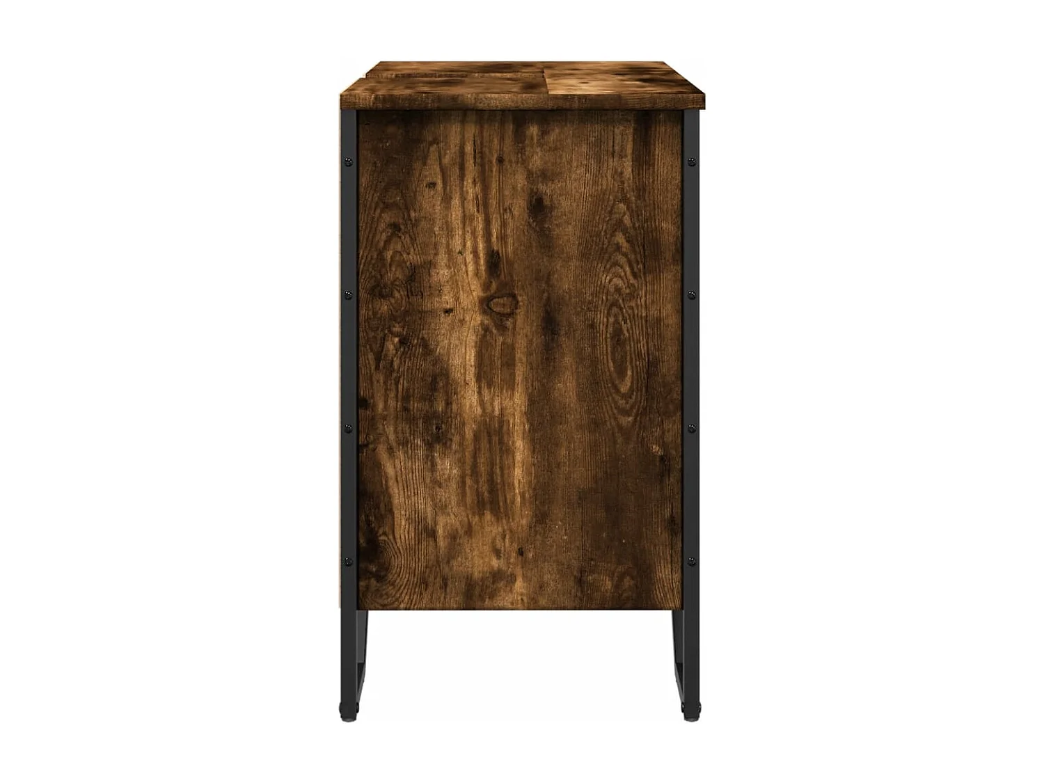 Armoire lavabo de salle de bain chêne fumé 60x35x60 cm