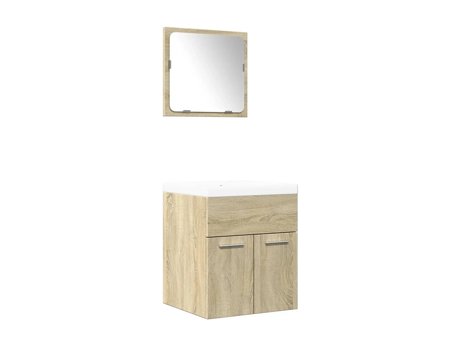 Ensemble de meubles de salle de bain 3 pcs chêne sonoma