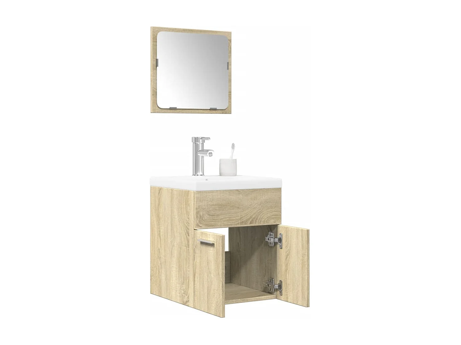 Ensemble de meubles de salle de bain 3 pcs chêne sonoma