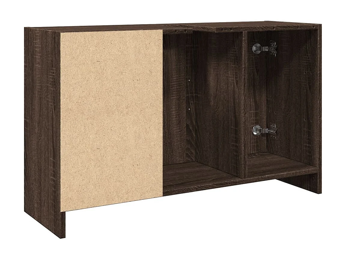 Mueble lavabo roble marrón 90x29x55 cm madera contrachapada