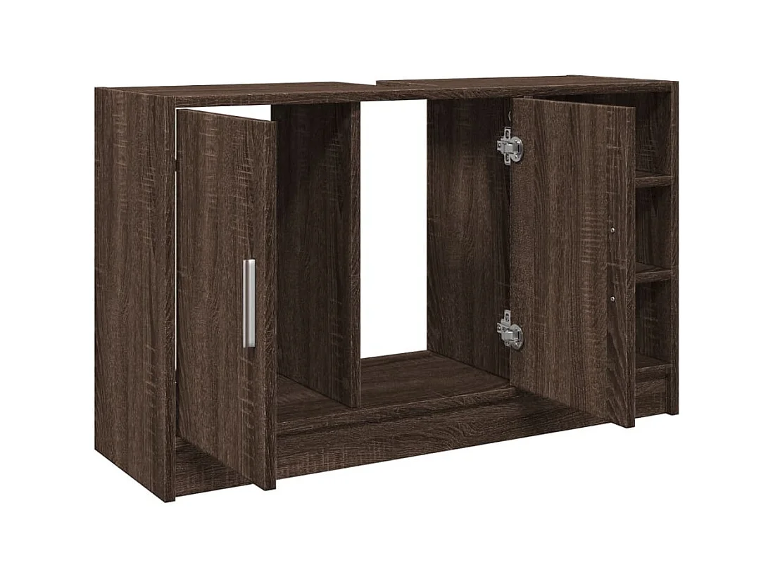 Armoire d'évier chêne marron 90x29x55 cm bois d'ingénierie