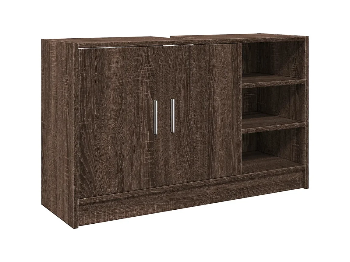 Armoire d'évier chêne marron 90x29x55 cm bois d'ingénierie