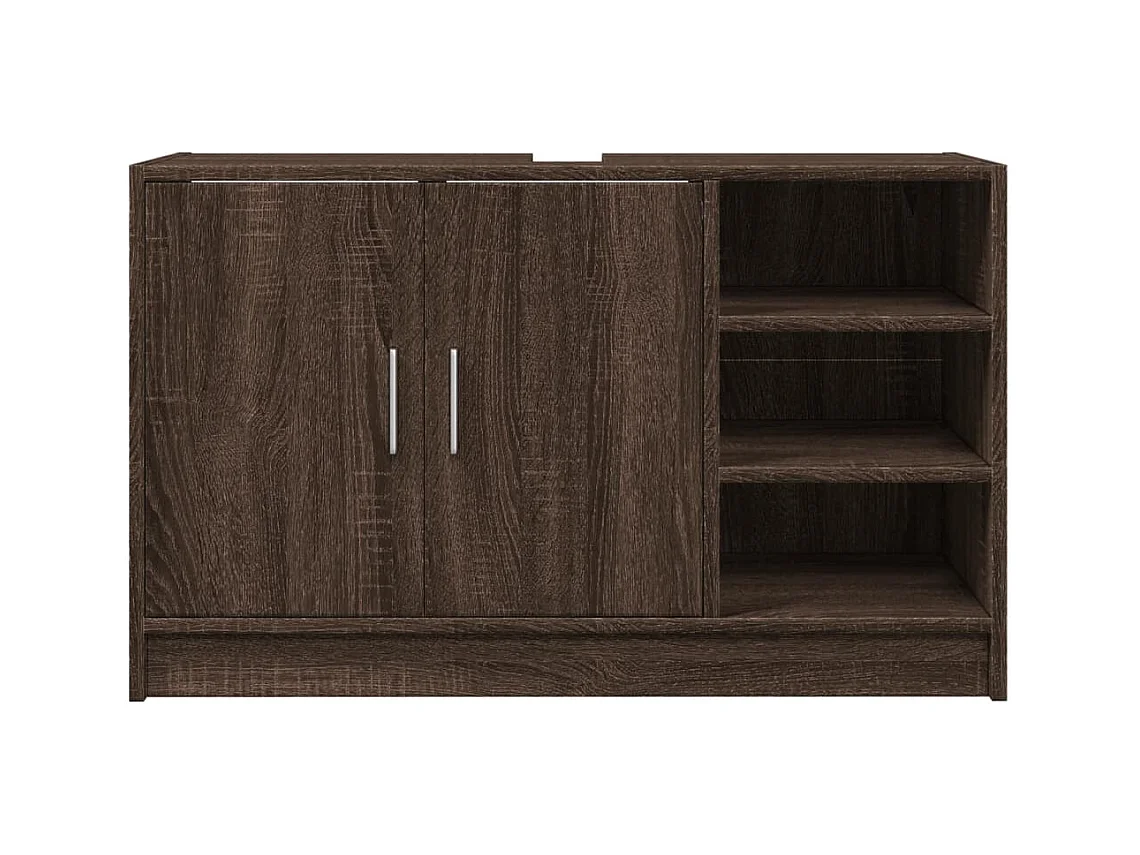 Armoire d'évier chêne marron 90x29x55 cm bois d'ingénierie