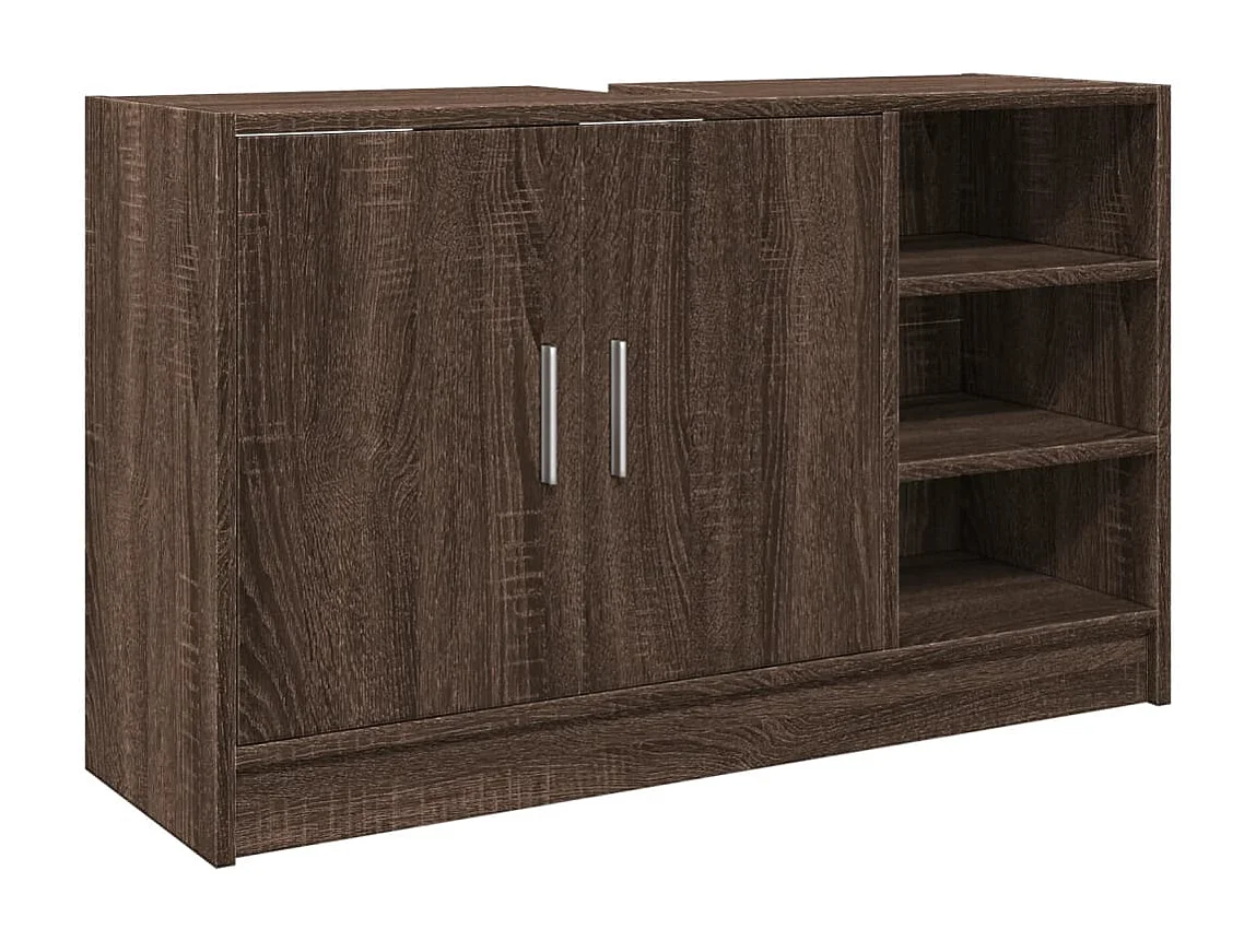 Armoire d'évier chêne marron 90x29x55 cm bois d'ingénierie