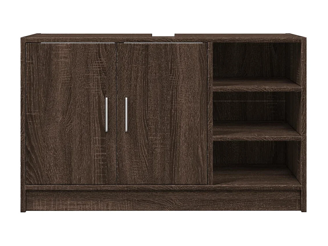Armoire d'évier chêne marron 90x29x55 cm bois d'ingénierie