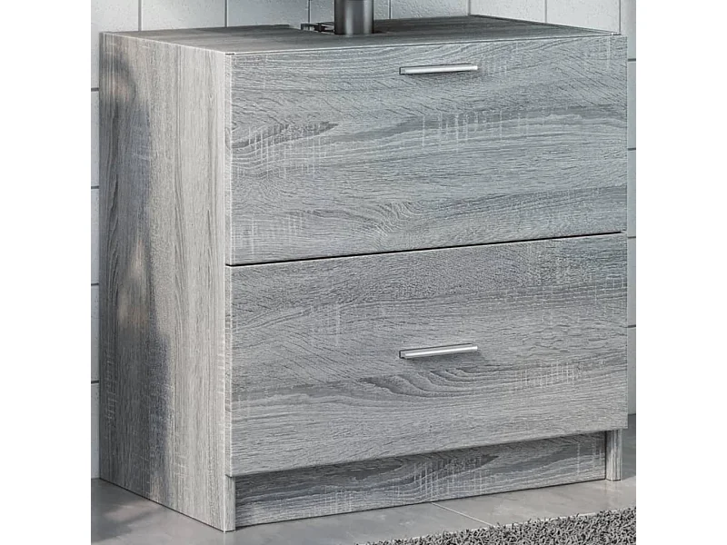 Meuble d'évier sonoma gris 59x37x59 cm bois d'ingénierie
