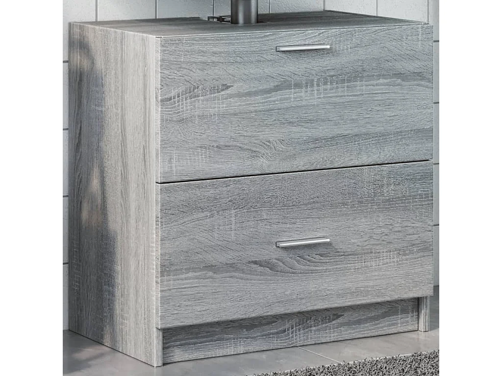 Meuble d'évier sonoma gris 59x37x59 cm bois d'ingénierie