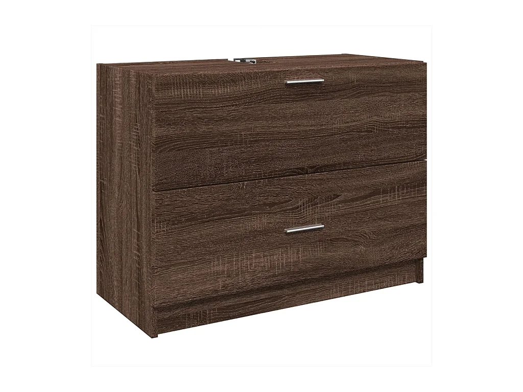 Bruin eiken wastafelkastje 78x37x59 cm samengesteld hout
