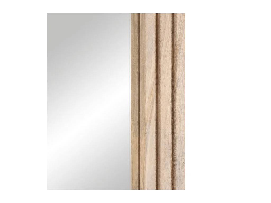 Badspiegel 50x70 cm aus massivem Mangoholz und Glas