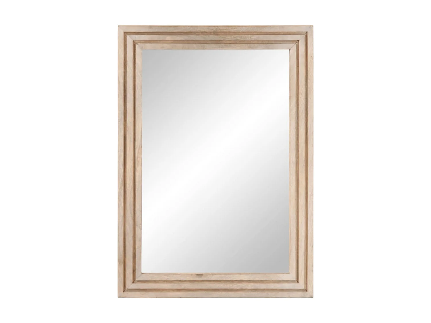 Espejo de baño 50x70 cm madera maciza de mango y cristal