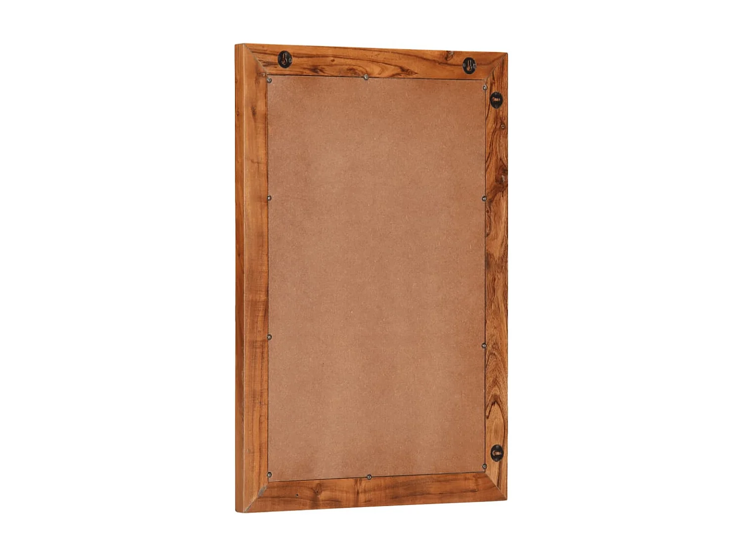 Specchio da bagno 50x70 cm in legno massello di acacia e vetro