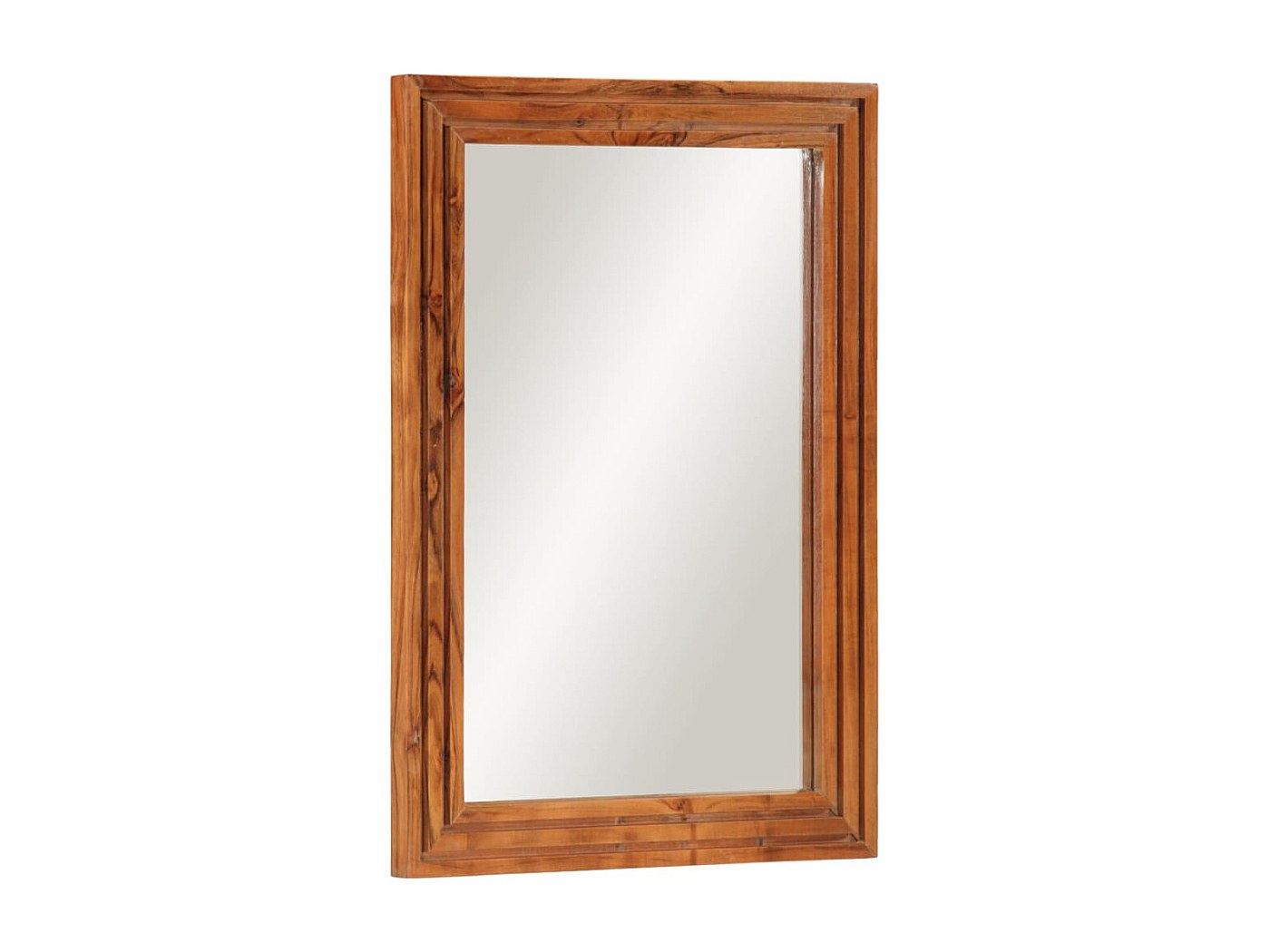 Miroir Mural Blanc 20x30 Pouces - Cadre Bois - Verre Trempé - Salle De Bain / Dressing