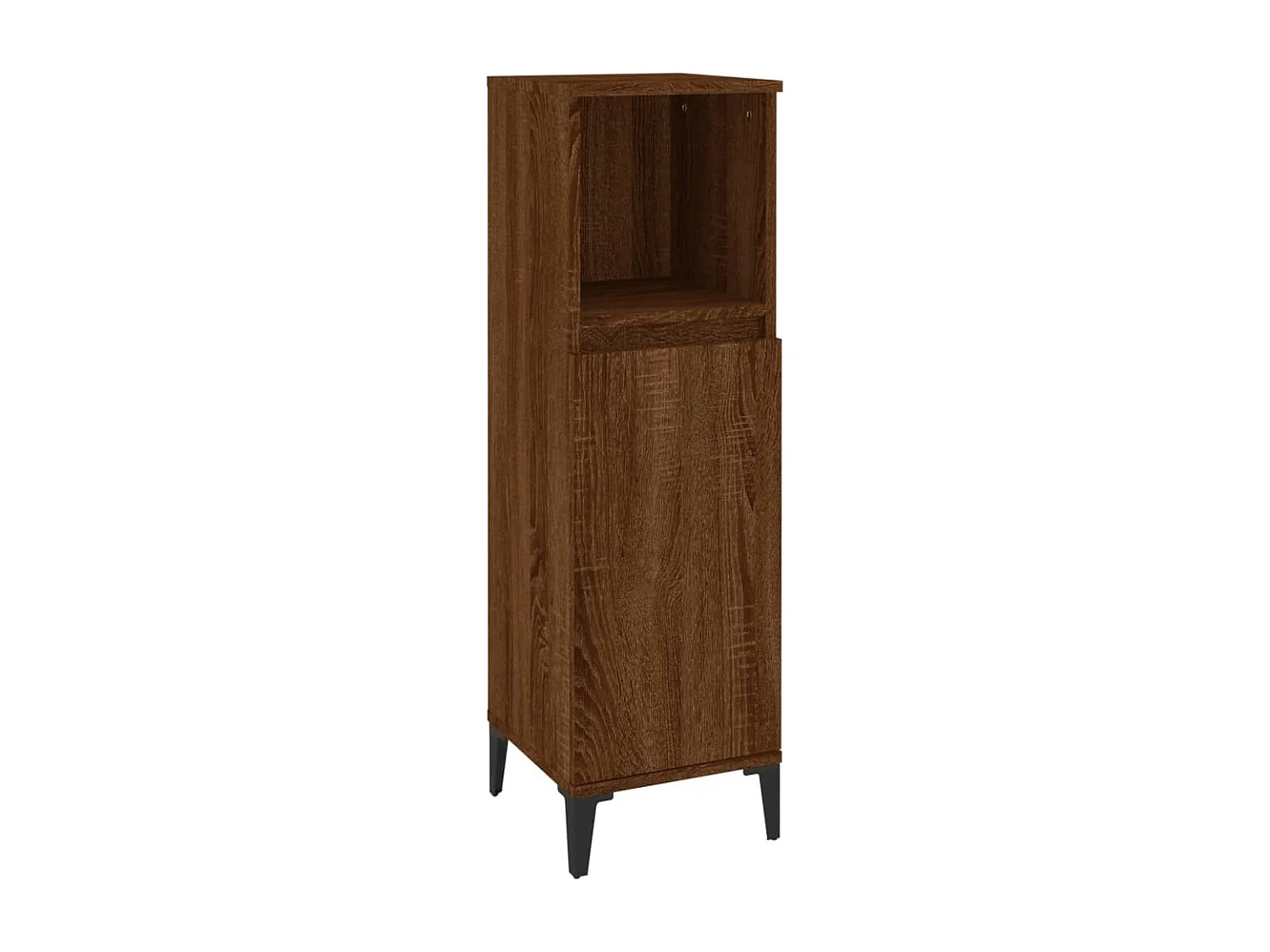 Set mobili da bagno 3 pezzi Rovere marrone