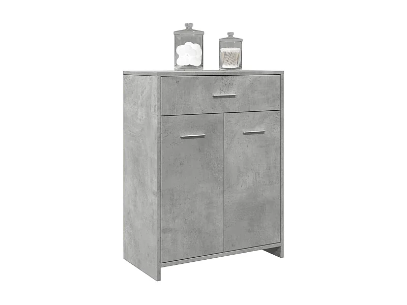 Badezimmerschrank Betongrau 60x33x80 cm Spanplatte