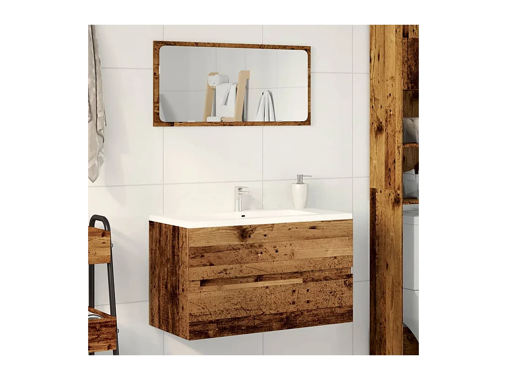 Armoire d'évier vieux bois 90x38,5x45 cm bois d'ingénierie