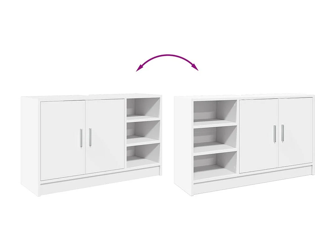 Armoire d'évier blanc 90x29x55 cm bois d'ingénierie