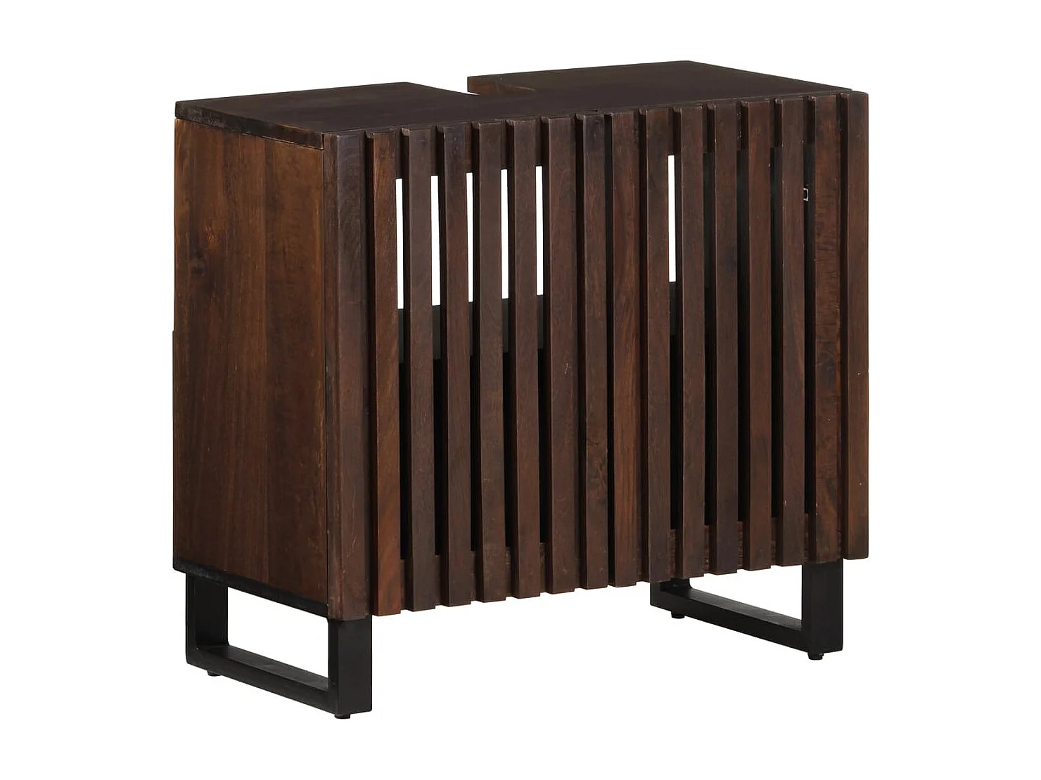 Mobile lavabo da bagno 62x34x58 cm in legno massello di mango marrone