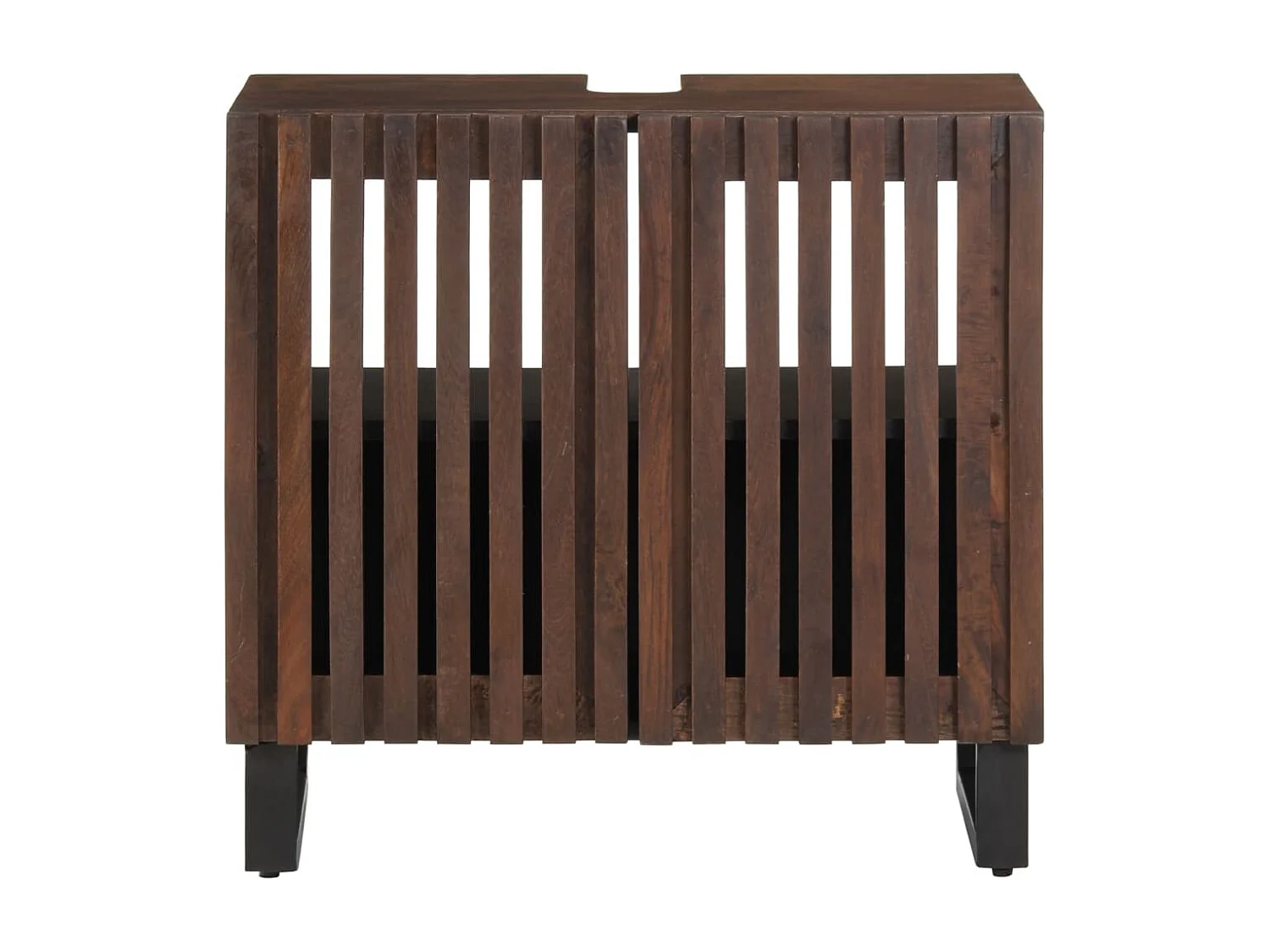 Mobile lavabo da bagno 62x34x58 cm in legno massello di mango marrone