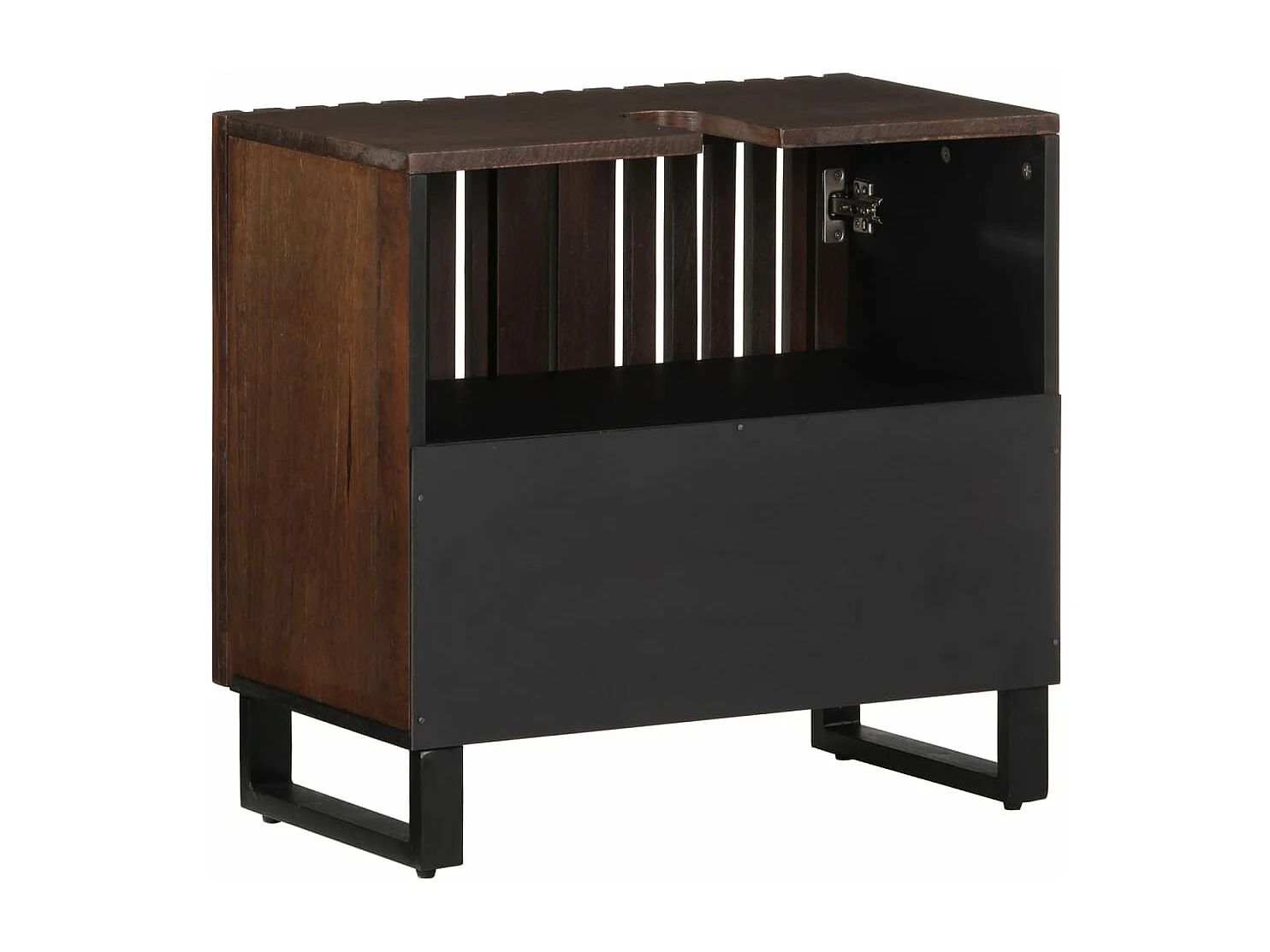 Mobile lavabo da bagno 62x34x58 cm in legno massello di mango marrone