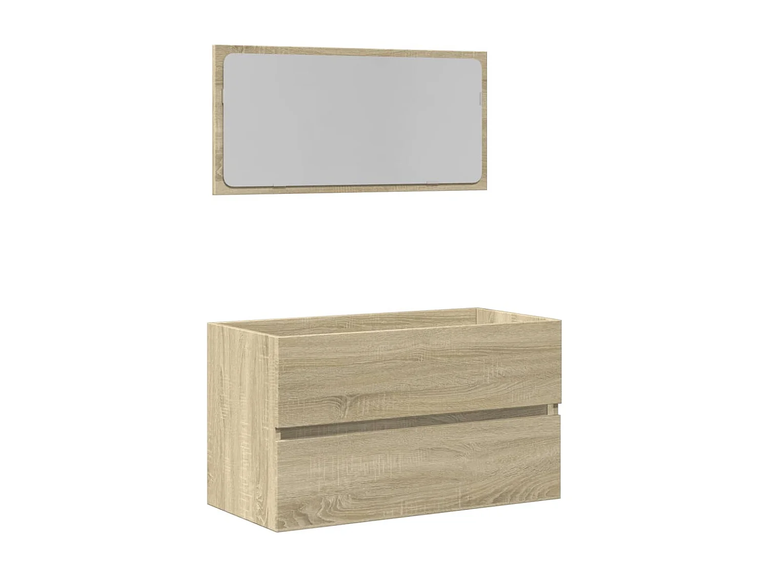 Móveis de banheiro com espelho carvalho Sonoma 80x38,5x45 cm