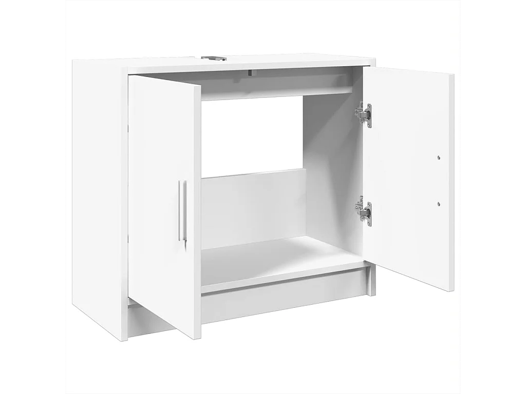 Mobile lavabo bianco 63x29x55 cm in derivati del legno
