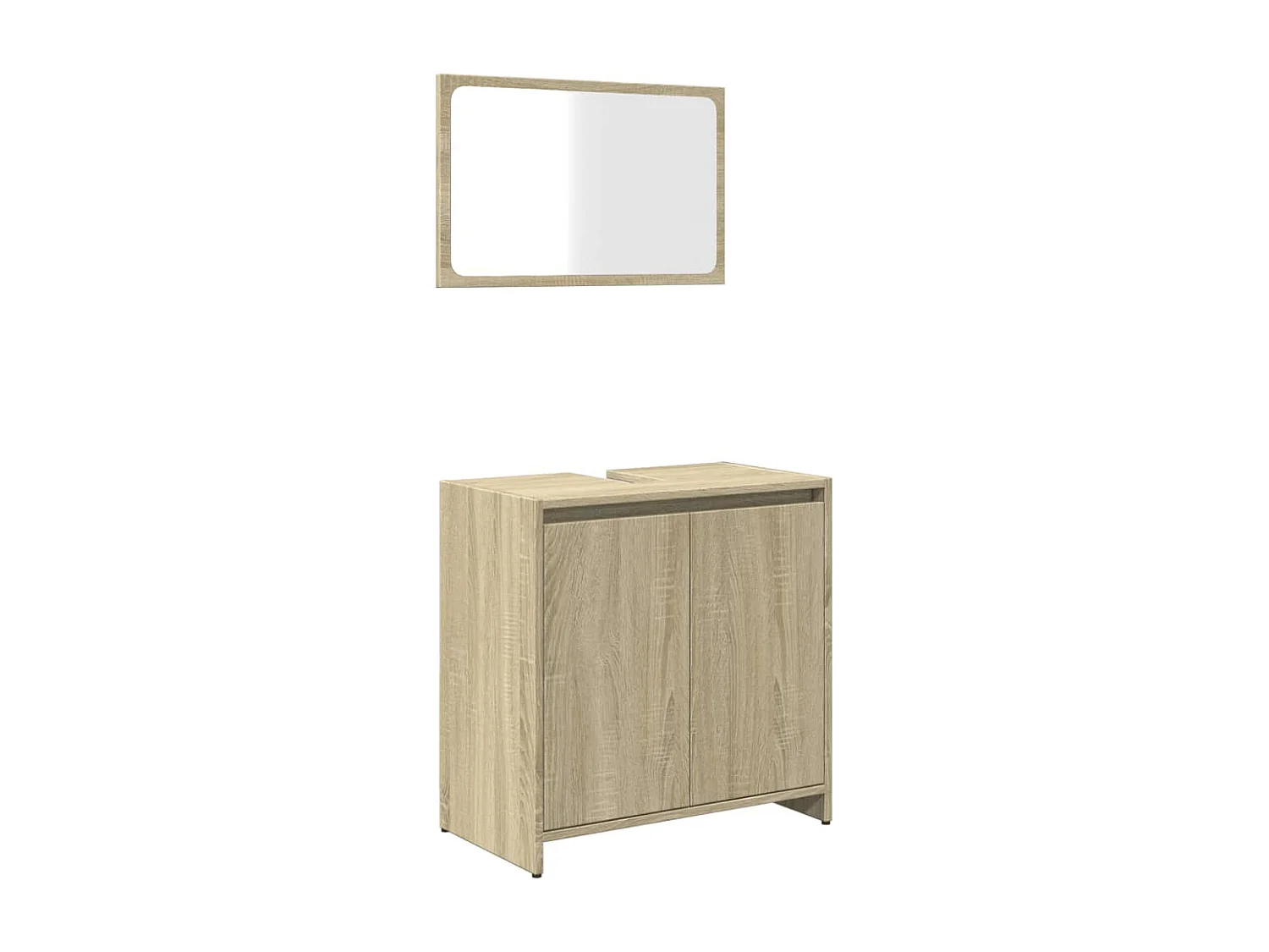 Set da bagno in rovere Sonoma da 2 pezzi