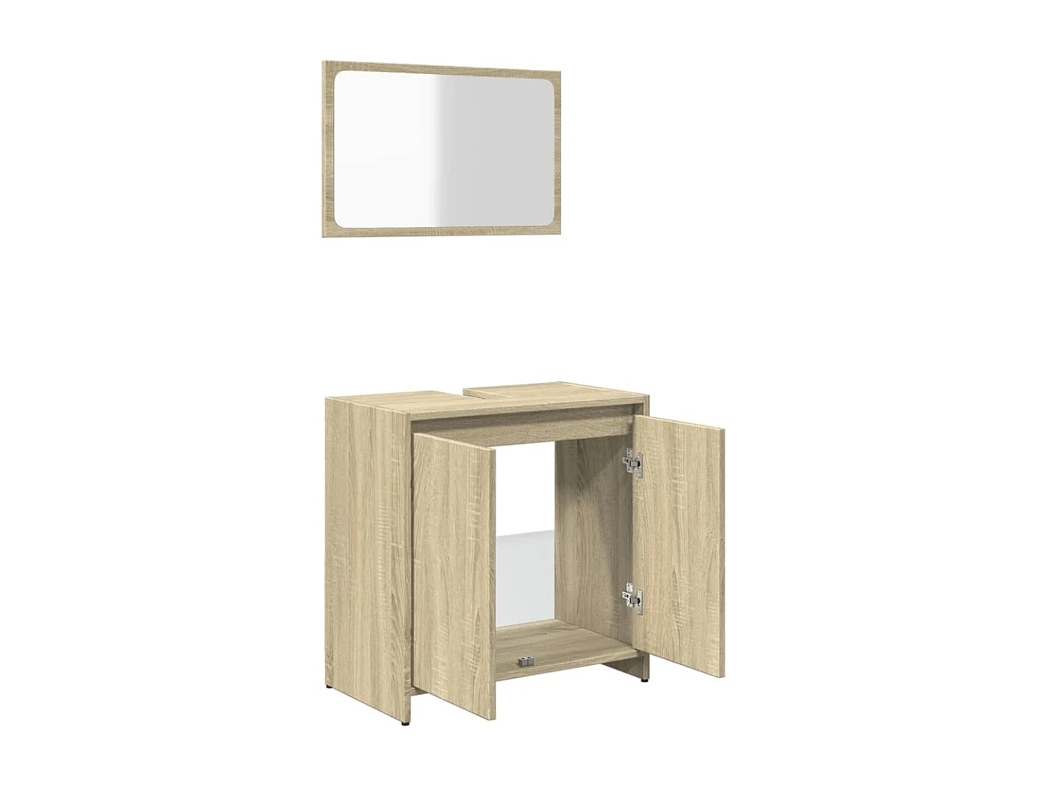 Set da bagno in rovere Sonoma da 2 pezzi