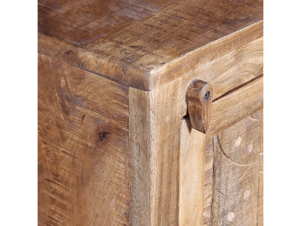 Meuble toilette+miroir et 2 armoires latérales Bois de manguier